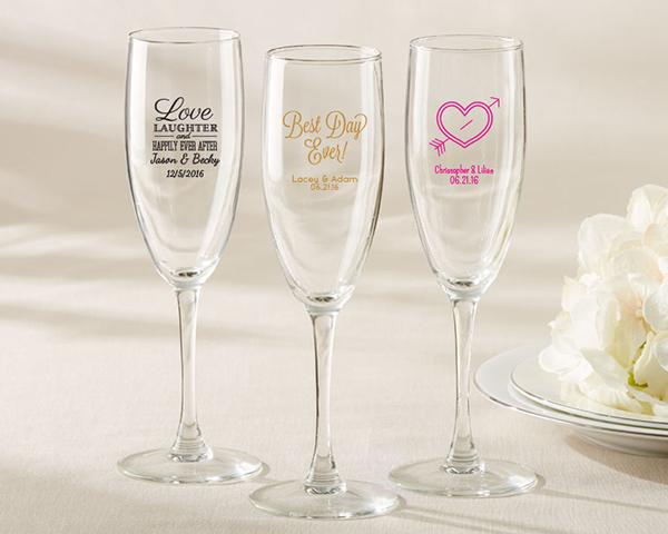 Personalized Champagne Flute - Baby Shower Personalized Champagne Flute - Wedding 