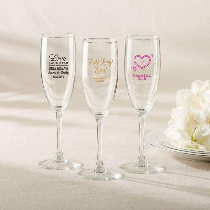 Personalized Champagne Flute - Wedding Personalized Champagne Flute - Wedding 