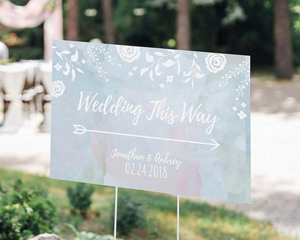 Personalized Directional Sign (18x12) - Gold Glitter Wedding Personalized Directional Sign (18x12) - Ethereal Dream 