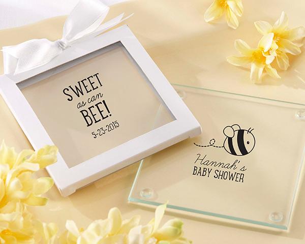 Personalized Glass Coaster - Beach Tides (Set of 12) Personalized Glass Coaster - Sweet as Can Bee (Set of 12) 