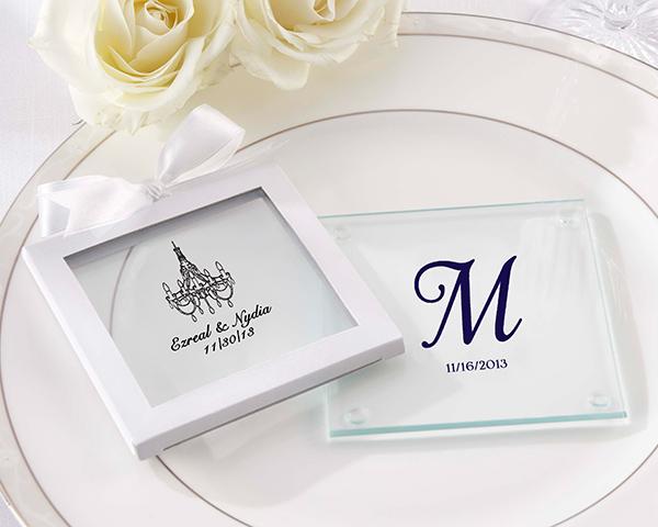 Personalized Glass Coasters - Wedding (Set of 12) Personalized Glass Coasters - Wedding (Set of 12) 