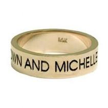 Personalized Gold Wedding Couple Band 10 mm 9 Kt Gold 
