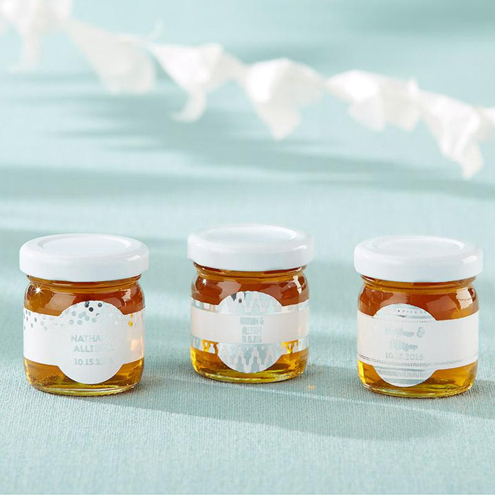 Personalized Honey Jar - BBQ (Set of 12) Personalized Honey Jar - Silver Foil (Set of 12) 