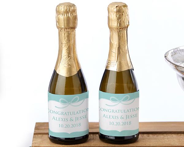 Personalized Mini Wine Bottle Labels - Eat, Drink, & Be Married Personalized Mini Wine Bottle Labels - Something Blue 