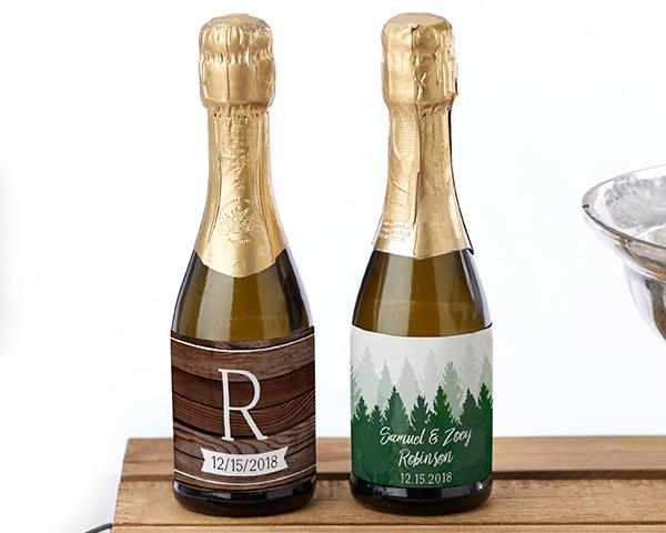 Personalized Mini Wine Bottle Labels - Eat, Drink, & Be Married Personalized Mini Wine Bottle Labels - Winter 