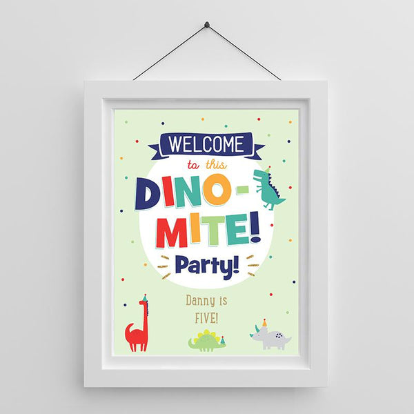 Personalized Poster (18x24) - Dino Party Personalized Poster (18x24) - Dino Party 