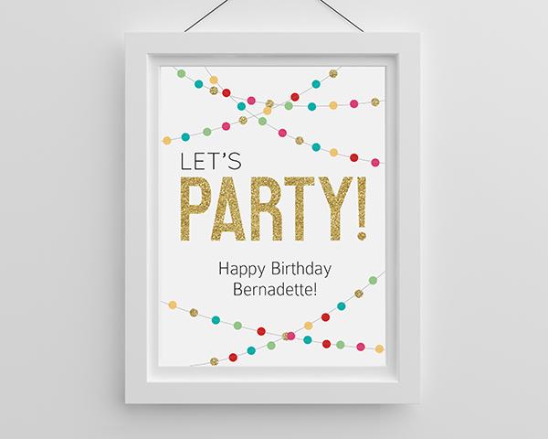 Personalized Poster (18x24) - Let's Party! Personalized Poster (18x24) - Let's Party! 