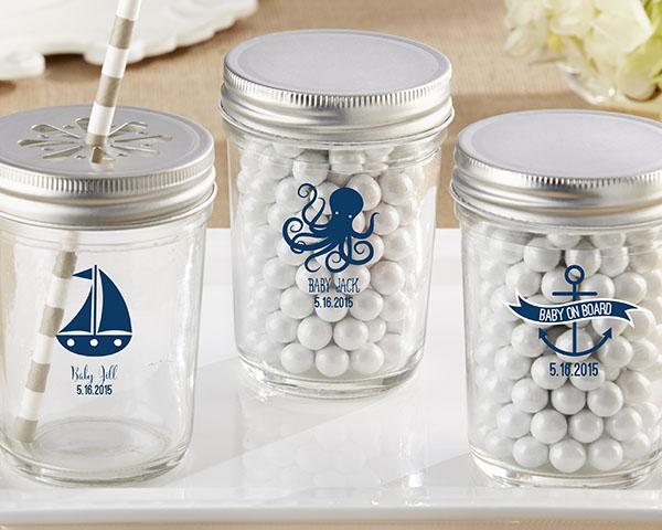 Personalized Printed Glass Mason Jar - Cheery and Chic (Set of 12) 