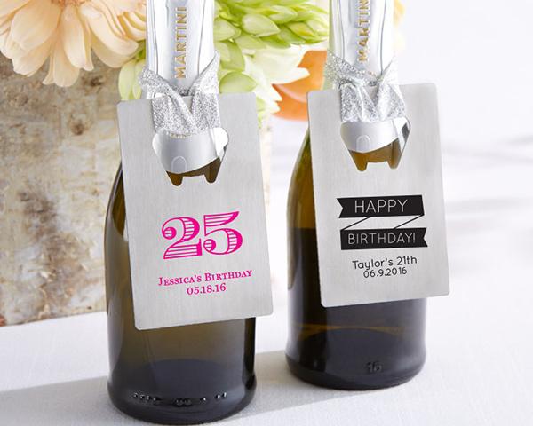 Personalized Silver Credit Card Bottle Opener - Baby Shower Personalized Silver Credit Card Bottle Opener - Birthday 