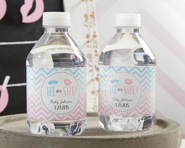Personalized Water Bottle Labels - Kate's Nautical Wedding Collection Personalized Water Bottle Labels-Kate's Gender Reveal Collection 