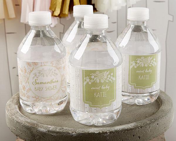 Personalized Water Bottle Labels - Kate's Nautical Wedding Collection Personalized Water Bottle Labels - Kate's Rustic Baby Shower Collection 