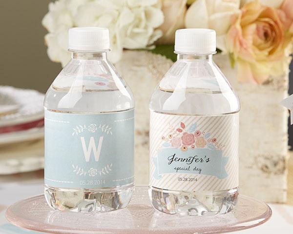 Personalized Water Bottle Labels - Kate's Nautical Wedding Collection Personalized Water Bottle Labels - Kate's Rustic Bridal Collection 