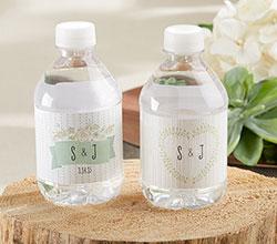 Personalized Water Bottle Labels - Kate's Nautical Wedding Collection Personalized Water Bottle Labels - Kate's Rustic Wedding Collection 