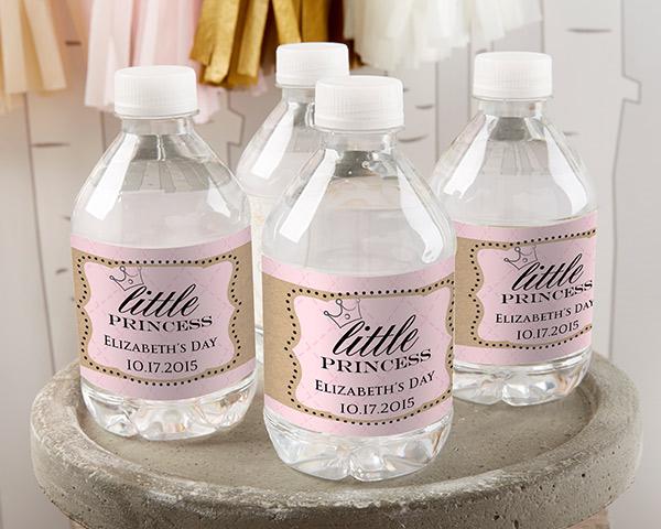 Personalized Water Bottle Labels - Kate's Nautical Wedding Collection Personalized Water Bottle Labels - Little Princess 