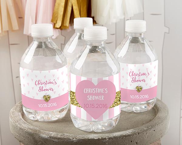 Personalized Water Bottle Labels - Kate's Nautical Wedding Collection Personalized Water Bottle Labels - Sweet Heart 