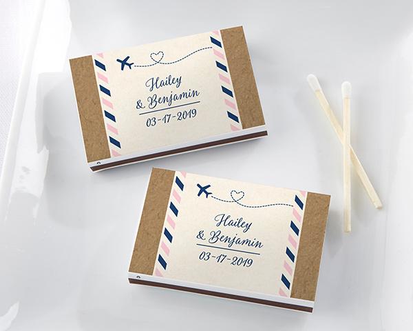 Personalized White Matchboxes - Beach (Set of 50) 