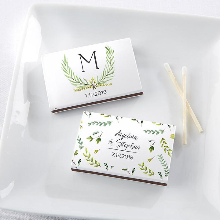 Personalized White Matchboxes - Beach (Set of 50) Personalized White Matchboxes - Botanical Garden (Set of 50) 
