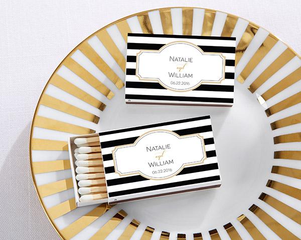 Personalized White Matchboxes - Beach (Set of 50) Personalized White Matchboxes - Classic (Set of 50) 