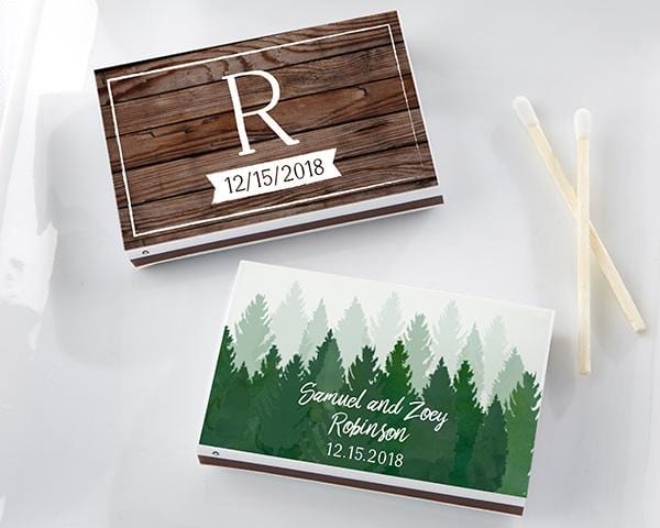 Personalized White Matchboxes - Beach (Set of 50) Personalized White Matchboxes - Winter (Set of 50) 