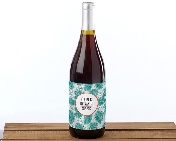 Personalized Wine Bottle Labels - Fall Personalized Wine Bottle Labels - Tropical Chic 