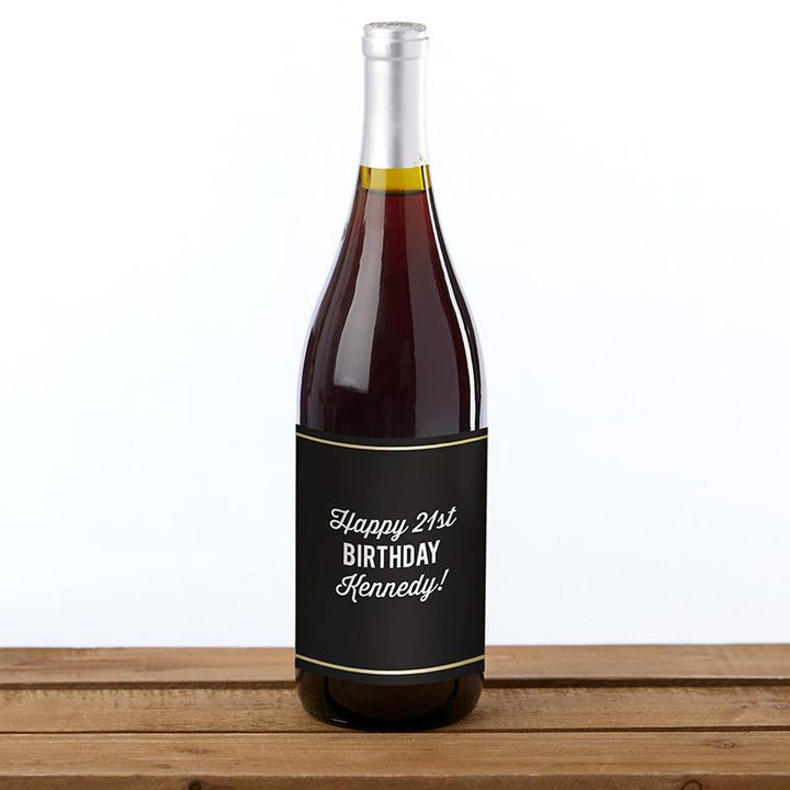 Personalized Wine Bottle Labels Personalized Wine Bottle Labels - Boozy Birthday 