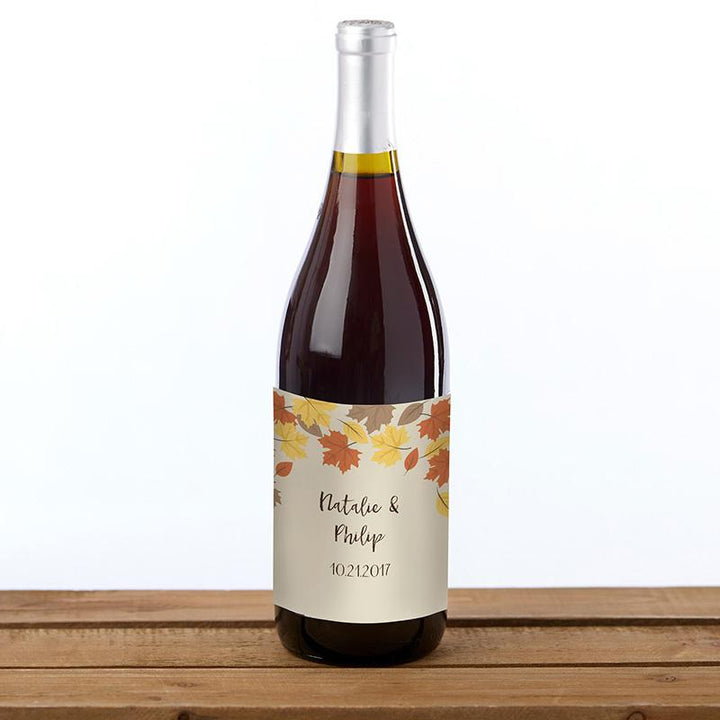 Personalized Wine Bottle Labels Personalized Wine Bottle Labels - Fall Leaves 