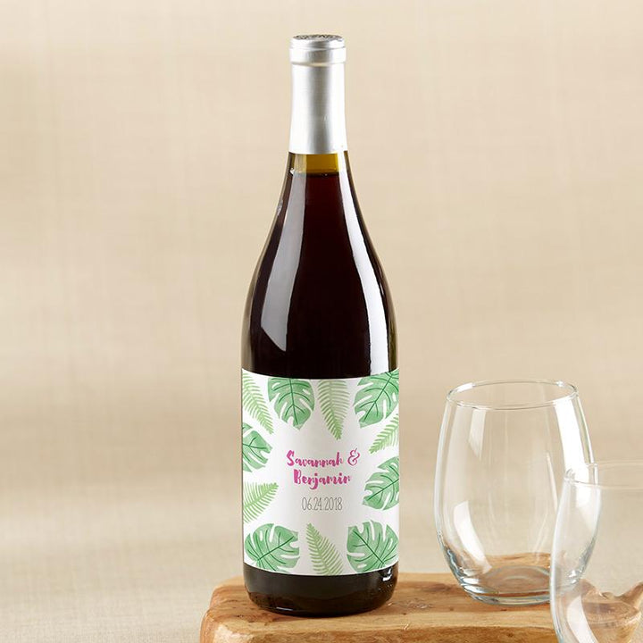 Personalized Wine Bottle Labels Personalized Wine Bottle Labels - Pineapples & Palms 