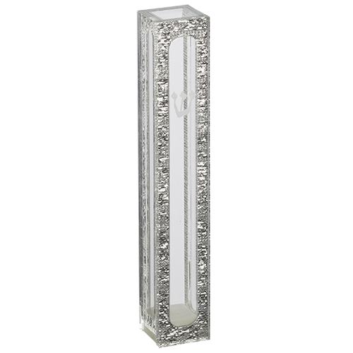 Perspex Mezuzah 7 Cm With Printed Shin And Frame 7075 