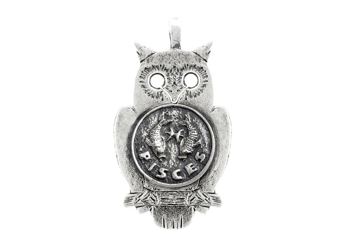 Pisces Astrology Medallion Zodiac Necklace Pendant 