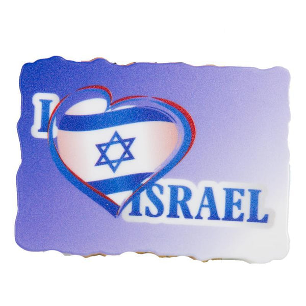 Plastic I Love Israel Magnet 8*5.5 Cm- Colorful, English 5153 