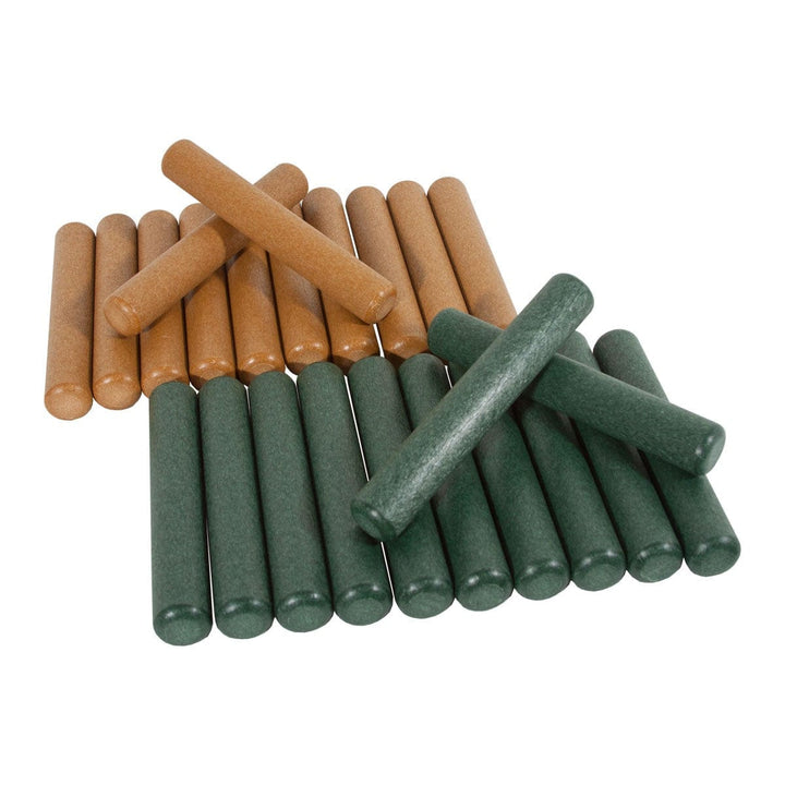 PlayMore Design Eco RecyClaves (12 pairs) - Green/Cedar Playmore Design 