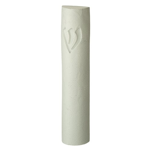 Polyresin 12 Cm, Stone - Like, White Color Mezuzahs, Mezuzah, Jewish Door Post Scroll 