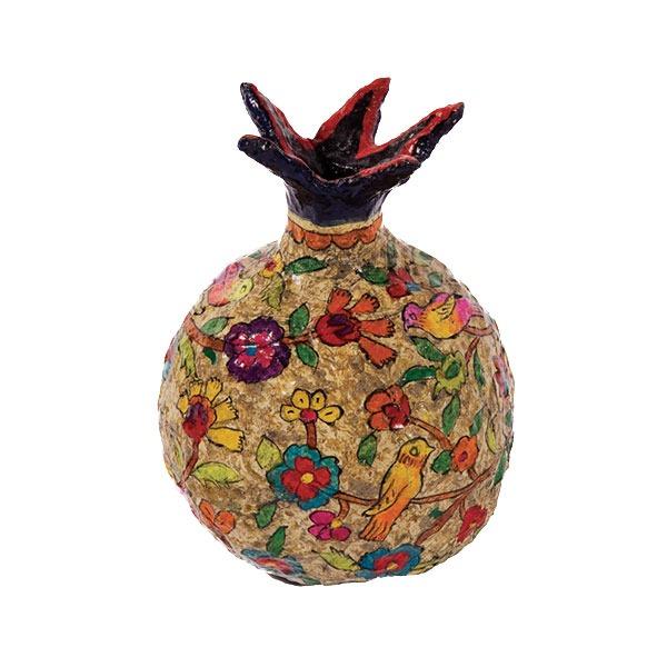 Pomegranate - Paper Mache - Medium - Natural 