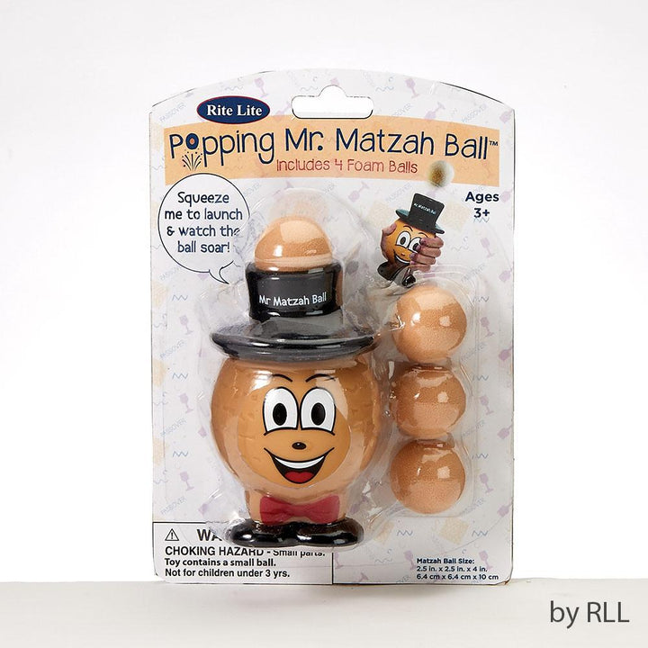 Popping Mr. Matzah Ball™, Includes 4 Balls, Carded PASSOVER, Pesach 