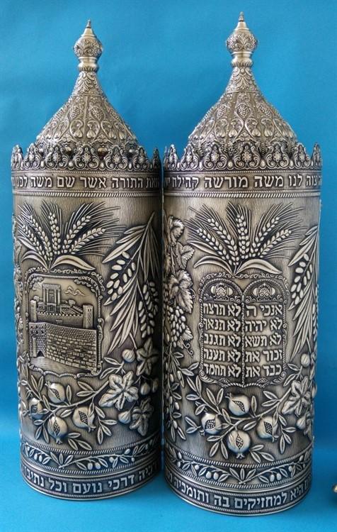 Premium All Sterling Silver Sephardic Torah Cases – Ahuva.com