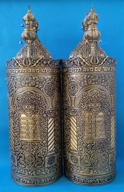 Premium All Sterling Silver Sephardic Torah Cases 