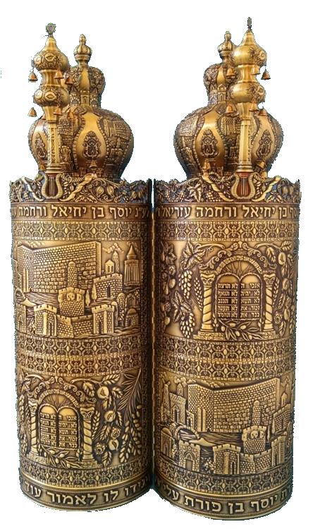 Premium All Sterling Silver Sephardic Torah Cases A 