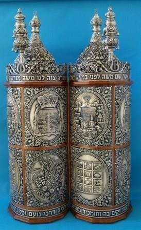 Premium All Sterling Silver Sephardic Torah Cases D 