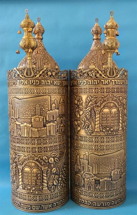 Premium All Sterling Silver Sephardic Torah Cases E 