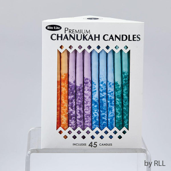 Premium Chan Candles,hand Crafted, Multi, 45/gift Box Chanuka 