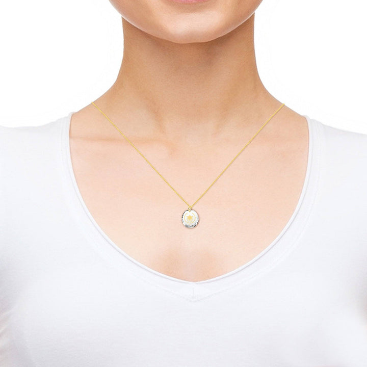 "Priestly Blessing", 14k Gold Necklace, Zirconia Necklace 