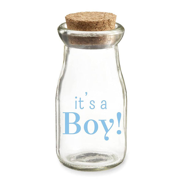 Printed Vintage 3.8 oz. Milk Bottle Favor Jar - It's a Boy (Set of 12) Printed Vintage 3.8 oz. Milk Bottle Favor Jar - It's a Boy (Set of 12) 