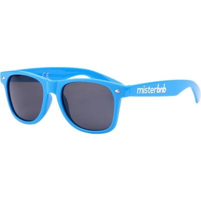 Promotional Sunglasses Personalize Side Arm Logo Blue 