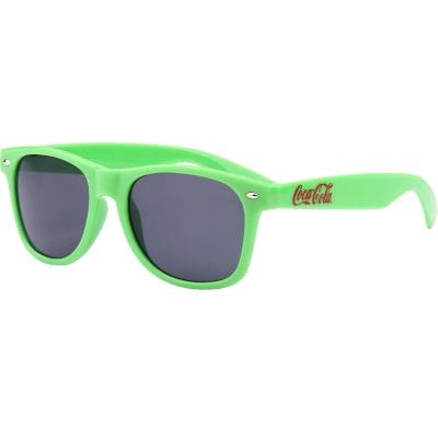 Promotional Sunglasses Personalize Side Arm Logo Green 