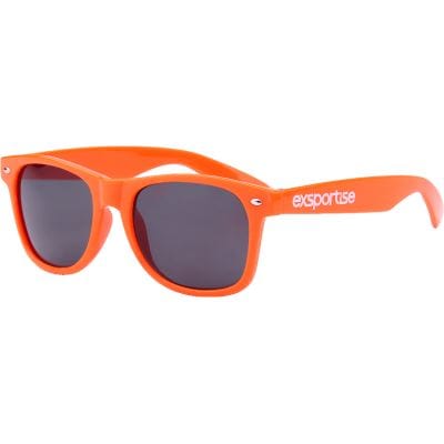 Promotional Sunglasses Personalize Side Arm Logo Orange 