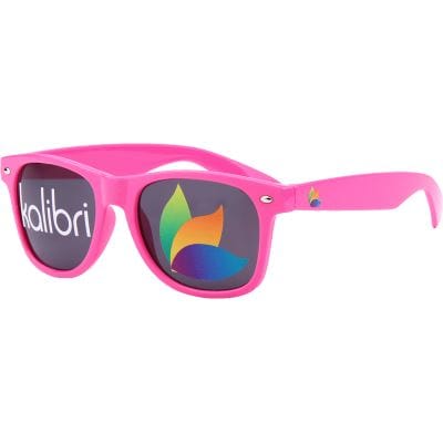 Promotional Sunglasses Personalize Side Arm Logo Pink 