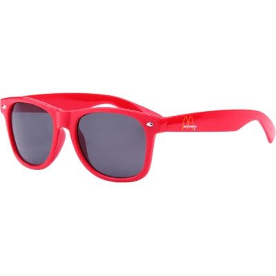 Promotional Sunglasses Personalize Side Arm Logo Red 