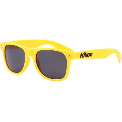 Promotional Sunglasses Personalize Side Arm Logo Yellow 