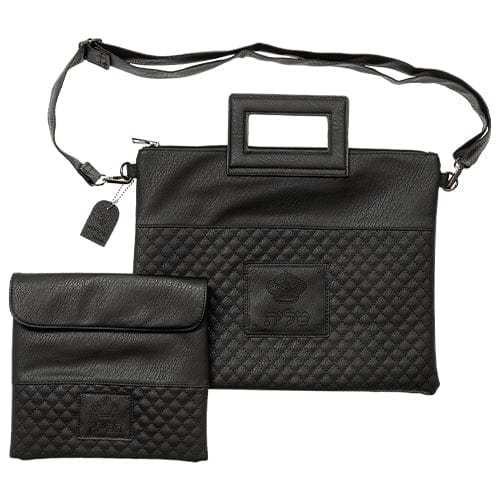 Pu Fabric Talit & Tefilin Set 38*31 Cm With Handles- Black Tallit and Tefillin Bags 