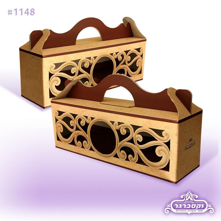 Purim Boxes - 17 Deluxe Designs Mishloach Manot Rustic Wine Bottle Box 32 x 17 x 9.5 cm 